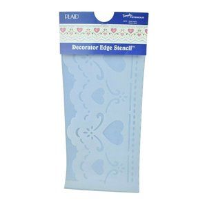 Plaid Decorator Edge Stencil 28770 Eyelet Hearts 18 x 8 inches New